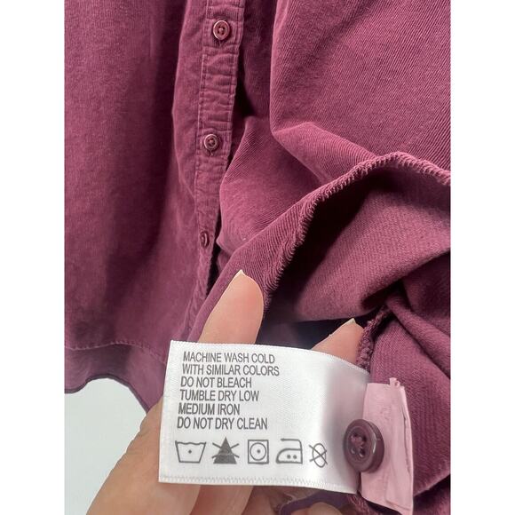 Orvis Mens Shirt Extra Large Burgundy XL Button Corduroy Top Hunting Gorp - Picture 6 of 12
